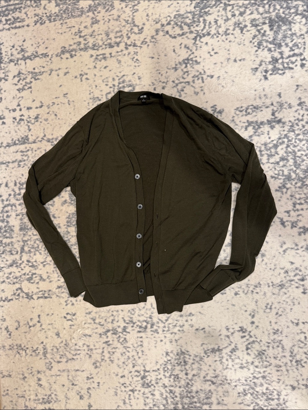 Uniqlo Women's Olive Green Button-Front Cardigan
